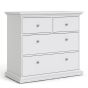 White Chest of Drawers - PORTHOPE I Large Chest 4 Drawers