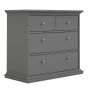 Grey Chest of Drawers - PORTHOPE Large Chest 4 Drawers