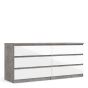 Grey Chest of Drawers - NANAIMO Extra Large Chest 6 Drawers