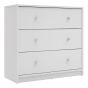 White Chest of Drawers - MEAFORD Medium Chest 3 Drawers