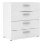 White Chest of Drawers - PEMBROKE I Medium Chest 4 Drawers
