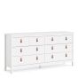 White Chest of Drawers - BURNLEY Extra Large Chest  8 Drawers
