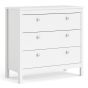 White Chest of Drawers - MEMPHIS Medium Chest 3 Drawers