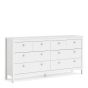 White Chest of Drawers - MEMPHIS Extra Large Chest  8 Drawers