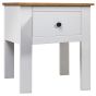 Bedside Cabinet White 46x40x57cm Pine Panama Range