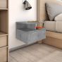 Floating Nightstand Concrete Grey 40x31x27cm Engineered Wood