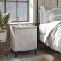 Bed Cabinets with Metal Legs 2 pcs Concrete Grey 40x30x50cm - Iron
