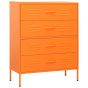 Orange Chest of Drawers - ESSEX Medium Chest 4 Drawers