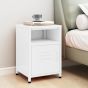 Nightstand White 35x35x51cm Steel - Morli