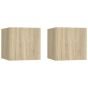 Bedside Cabinets 2 pcs Sonoma Oak 30.5x30x30cm Engineered Wood