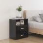 Bed Cabinets 2 pcs Black 50x32x60cm