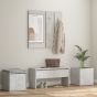 Hallway Furniture Set Concrete Grey Engineered Wood - Aven