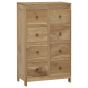 Oak Finish Chest of Drawers - KINGSTON Small Chest 8 Drawers Double Chest