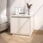 Bedside Cabinet White 40x30x40cm Solid Wood Pine - Briet
