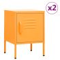 Nightstands 2 pcs Mustard Yellow 35x35x51cm Steel - Zhen