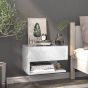 Wall Mounted Bedside Cabinet White - Snow