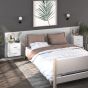 Wall Mounted Bedside Cabinets 2 pcs White - Nevis