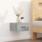 Wall Mounted Bedside Cabinet Grey Sonoma 35x35x20cm - Faye