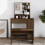 Dressing Table with Mirror Brown Oak 86.5x35x136cm
