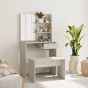 Dressing Table Set Concrete Grey 74.5x40x141cm