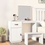 Dressing Table White 95x50x134cm Solid Wood Pine