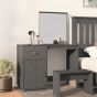 Dressing Table Grey 95x50x134cm Solid Wood Pine