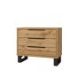 Oak Finish Chest of Drawers - HALIFAX Large Chest  3 Drawers