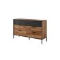 Oak Finish Chest of Drawers - MONTAGUE Large Chest 6 Drawers