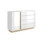 White Chest of Drawers - ASMARA Large Chest  4 Drawers