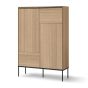 VISSORA Highboard Cabinet Oak Linear 98cm