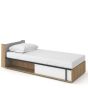 Single Bed - IPSWICH Kids Bedframe with Mattress - White Matt