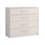 White Chest of Drawers - AREZZO Medium Chest 4 Drawers