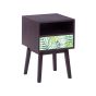 Bedside Table with Drawer Dark Wood RODES
