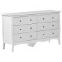 White Chest of Drawers - KINGSLEY Large Chest 6 Drawers
