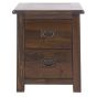 Boston Antique Pine 2 Drawer Bedside Cabinet