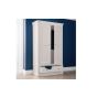 Clermont 2 Door 1 Drawer Wardrobe - Light Grey
