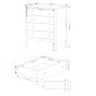 White Chest of Drawers - CASCAIS Medium Chest  4 Drawers