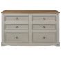 Grey Chest of Drawers - CECILIA Large Chest 6 Drawers