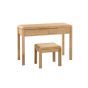 Curve 2 Drawer Dressing Table and Stool - Oak