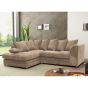 DESMOND Jumbo Cord 4 Seater L Shaped - Left Hand Facing Corner Sofa - Mink