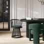 LIREN Velvet Dining Chair - Forest Green