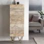 Natural Finish Chest of Drawers - VENTURA Tallboy Medium Chest  5 Drawers