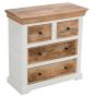 White Chest of Drawers - AMHERST Medium Chest  4 Drawers