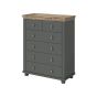 Green Chest of Drawers - EPSOM Medium Chest 6 Drawers