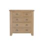 Oak Finish Chest of Drawers - EDWARDIAN Medium Chest 5 Drawers