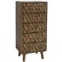 Oak Finish Chest of Drawers - GRIMSBY Tallboy Medium Chest 5 Drawers