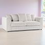 Desmond Jumbo Cord 3 Seater Scatterback Sofa - Cream