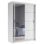Broadland Sliding Door 150cm Wardrobe with Mirror - White