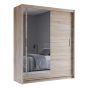 Broadland Sliding Door 180cm Wardrobe with Mirror - Sonoma