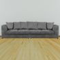 Desmond Jumbo Cord 4 Seater Scatterback Sofa - Grey
